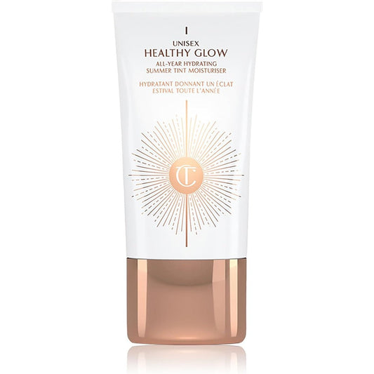 Charlotte Tilbury Unisex Healthy Glow Skin Tint front view bottle on Rudra Retails store