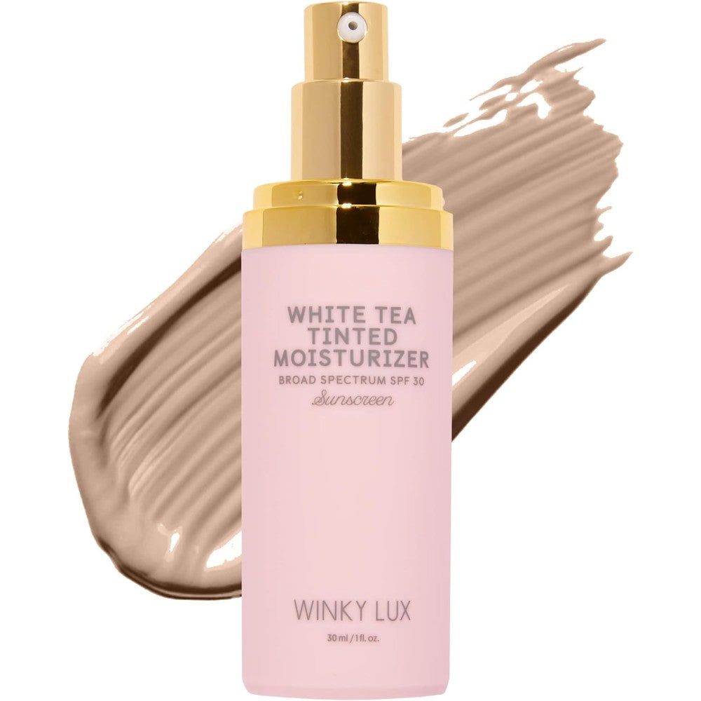 Winky Lux White Tea Tinted Moisturizer front view bottle packaging