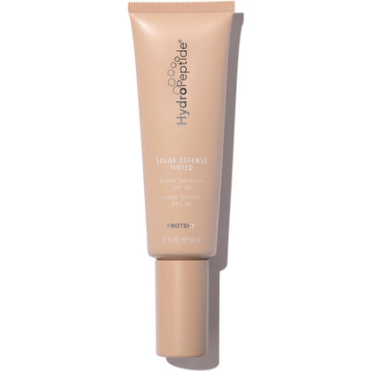 HydroPeptide Solar Defense Tinted Moisturizer front view bottle showing SPF 30 details