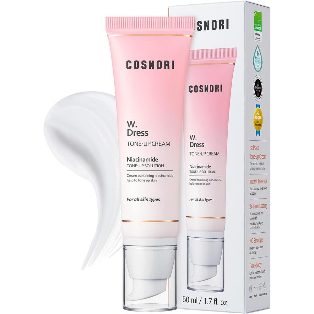 Cosnori W Dress Tone Up Cream front view packaging