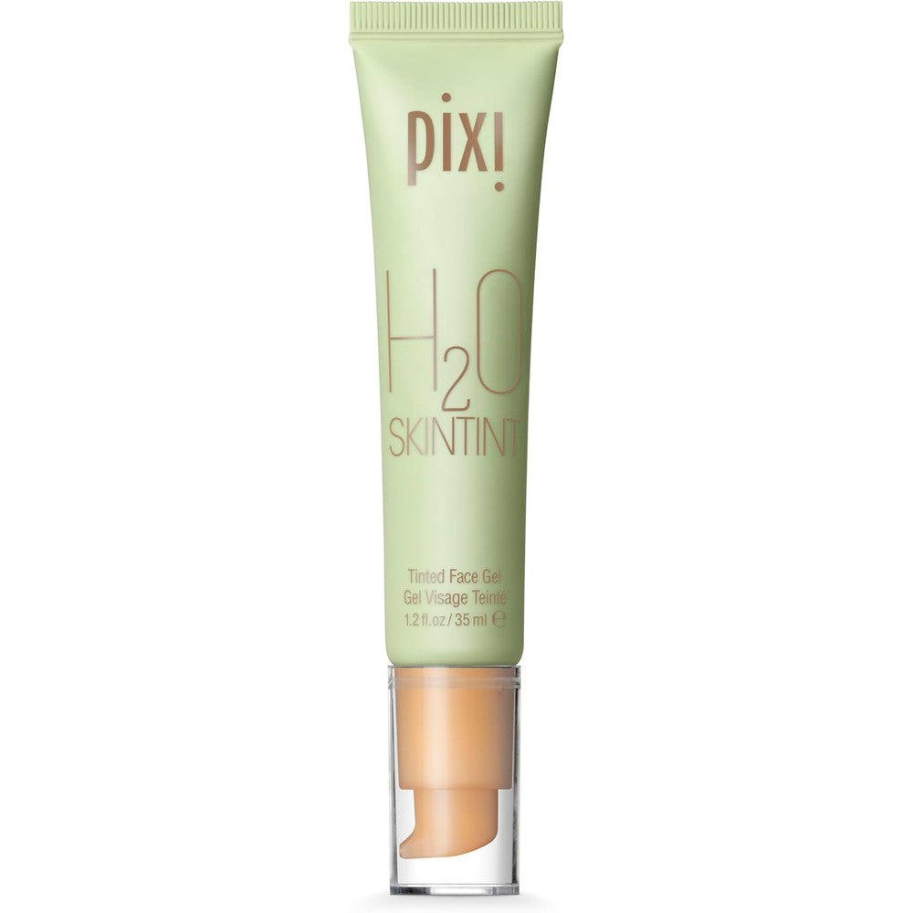 Pixi H2O SkinTint front view bottle showcasing the Nude shade and lightweight gel texture