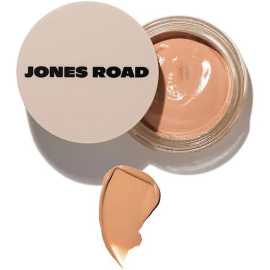 Jones Road Beauty Tinted Moisture Balm What The Foundation Beige shade jar front view natural look makeup