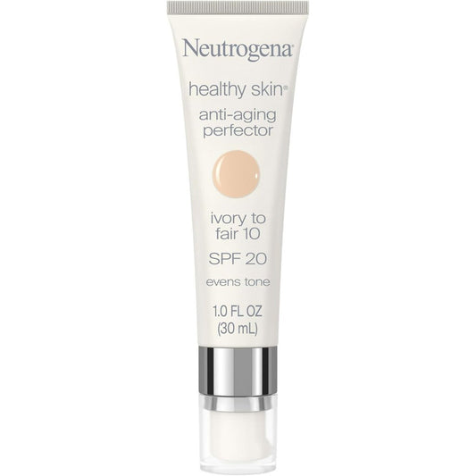 Neutrogena Healthy Skin Anti Aging Perfector front view showing shade 10 Ivory to Fair packaging