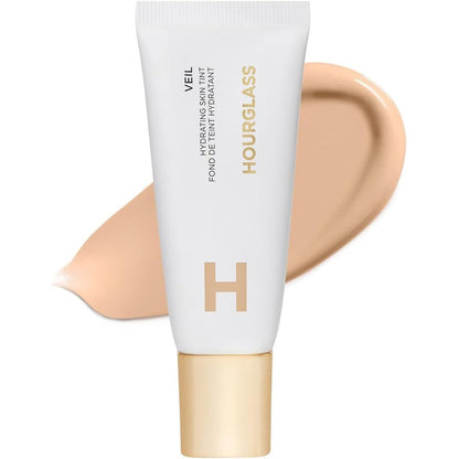 Hourglass Veil Hydrating Skin Tint front view tube packaging for radiant makeup