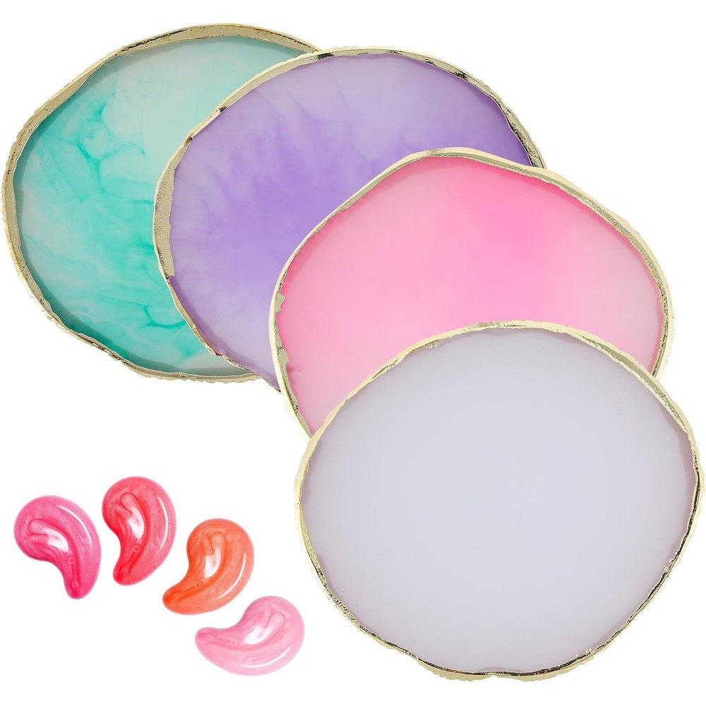 Tbestmax resin nail art palette front view showing four pieces