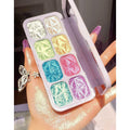 Evpct 8 Color Face And Cheek Highlighter Palette front view with shimmer pans