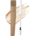 Studio17 stainless steel foundation spatula front view professional makeup tool