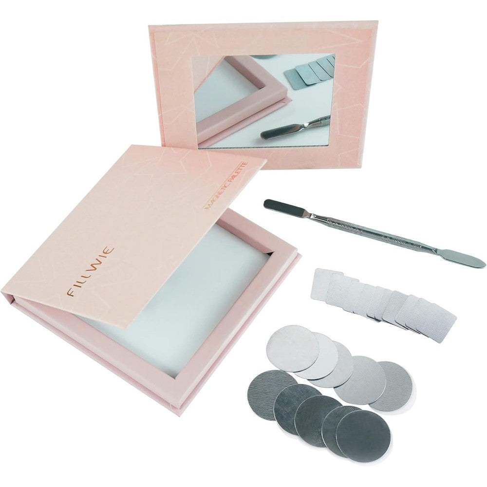 Fillwie pink magnetic refillable makeup palette front view