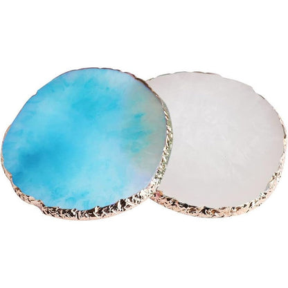 Sumaju resin nail art palette set front view in blue and white