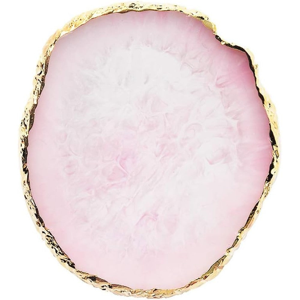 Jassins resin nail art palette front view showing pink agate design
