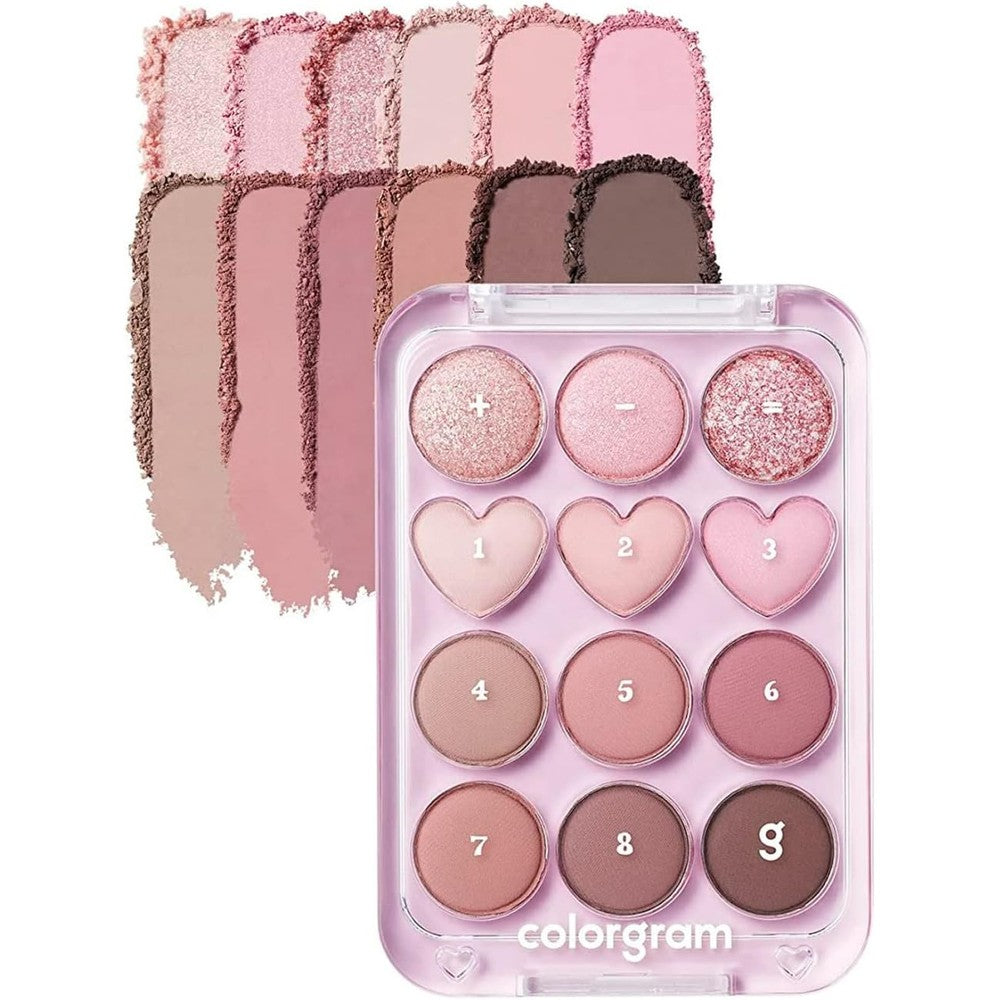 Colorgram Pin Point Eyeshadow Palette 02 Pink Mauve front view