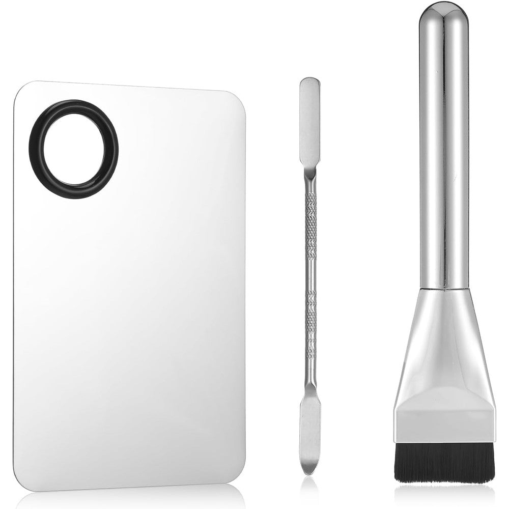 Getmecraft Ouligay 3 Piece Makeup Spatula and Palette Set front view