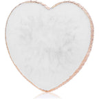 Sibba heart shaped resin nail art palette front view showcasing golden edge