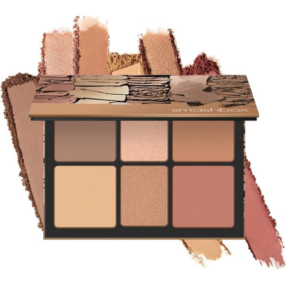 Smashbox The Cali Contour Palette front view showing six shades