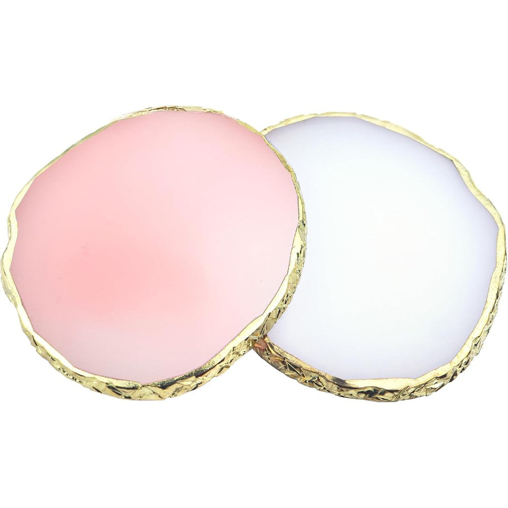 TKYZMS resin nail art palette front view with gold edge