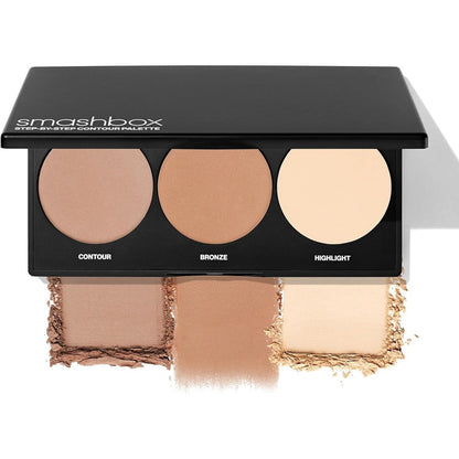 Smashbox Step-By-Step Contour Palette front view showing three shades.