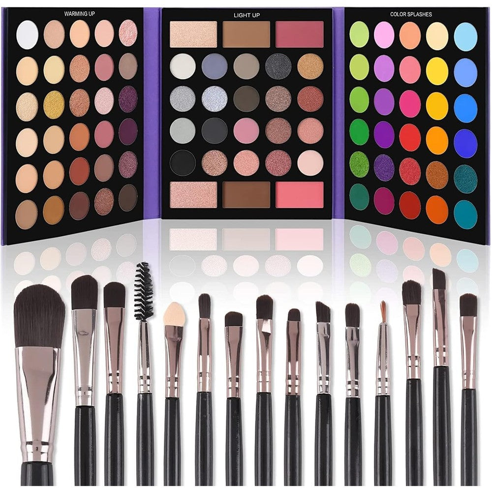 Ucanbe 86 Color Eyeshadow Palette front view open layout