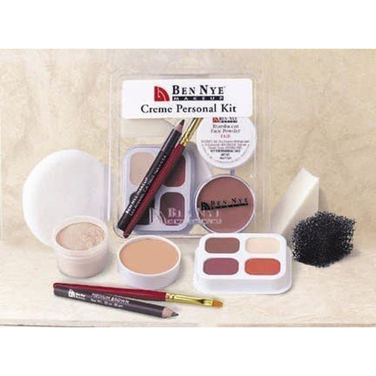 Ben Nye Theatrical Creme Personal Kit Olive Light Medium PK-3 professional performance makeup set front view