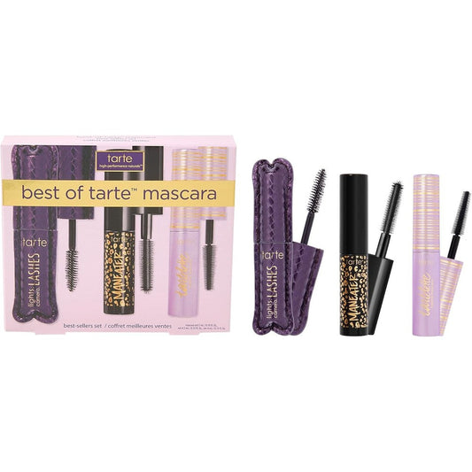 Tarte Best of Tarte Mascara Trio Set front view showcasing travel size tubes