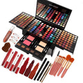 Miss Rose Unifull 190 Colors Professional Makeup Palette front view featuring open retractable compartments filled with eyeshadows.