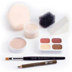 Ben Nye Theatrical Creme Personal Kit Fair Lightest palette front view showing components