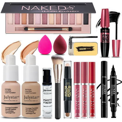Geyomi All In One Makeup Kit front view showing the full cosmetic collection layout.