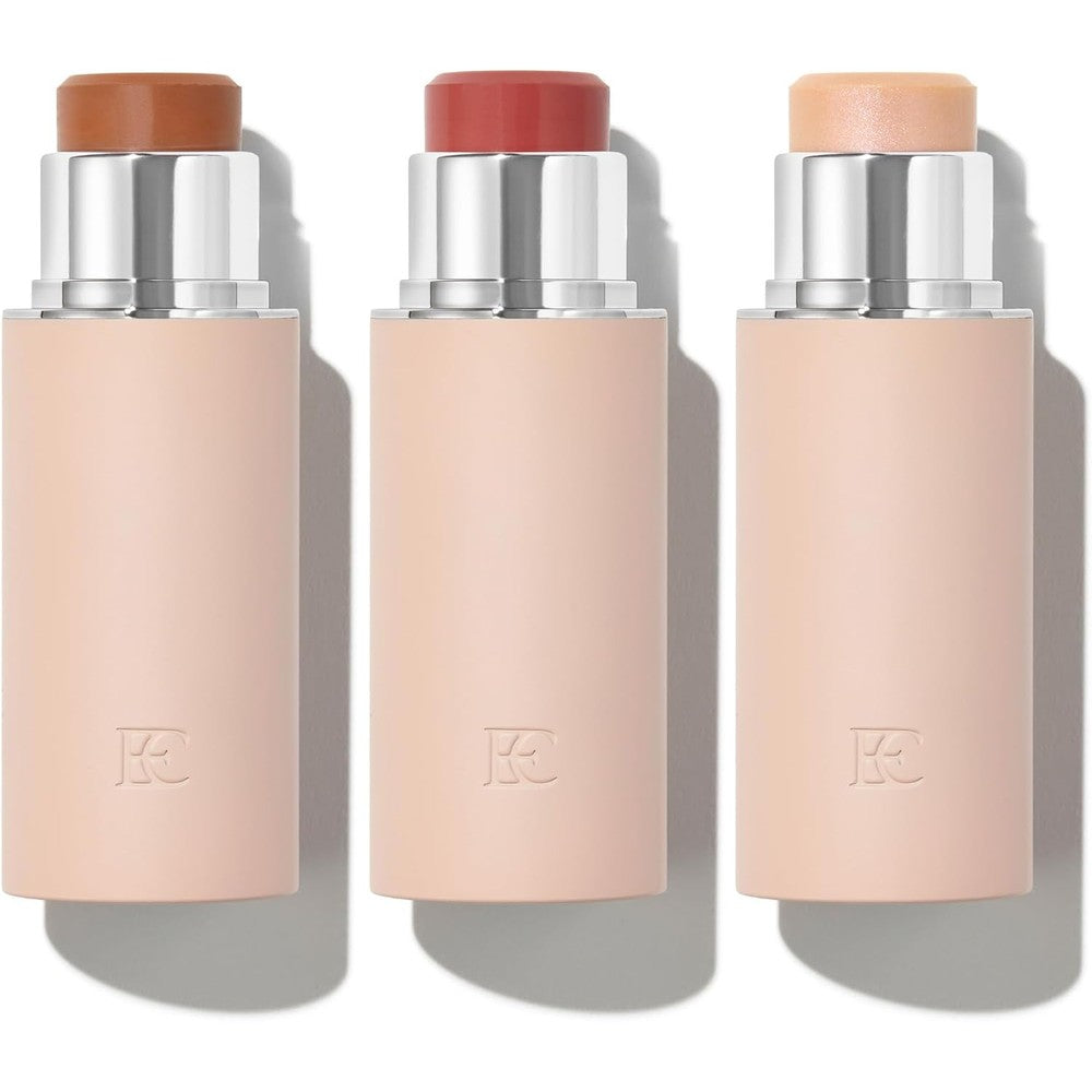 EarthsCure Glow Trio three piece makeup stick set front view showcasing clean packaging