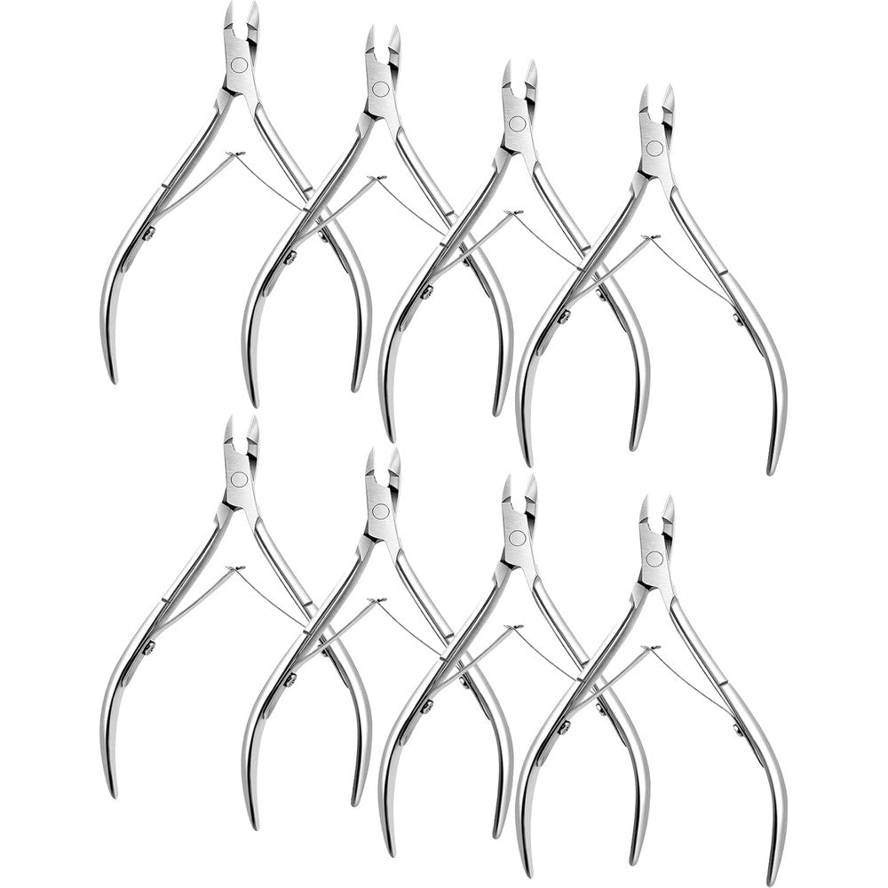 Japior 8 packs stainless steel cuticle nippers front view