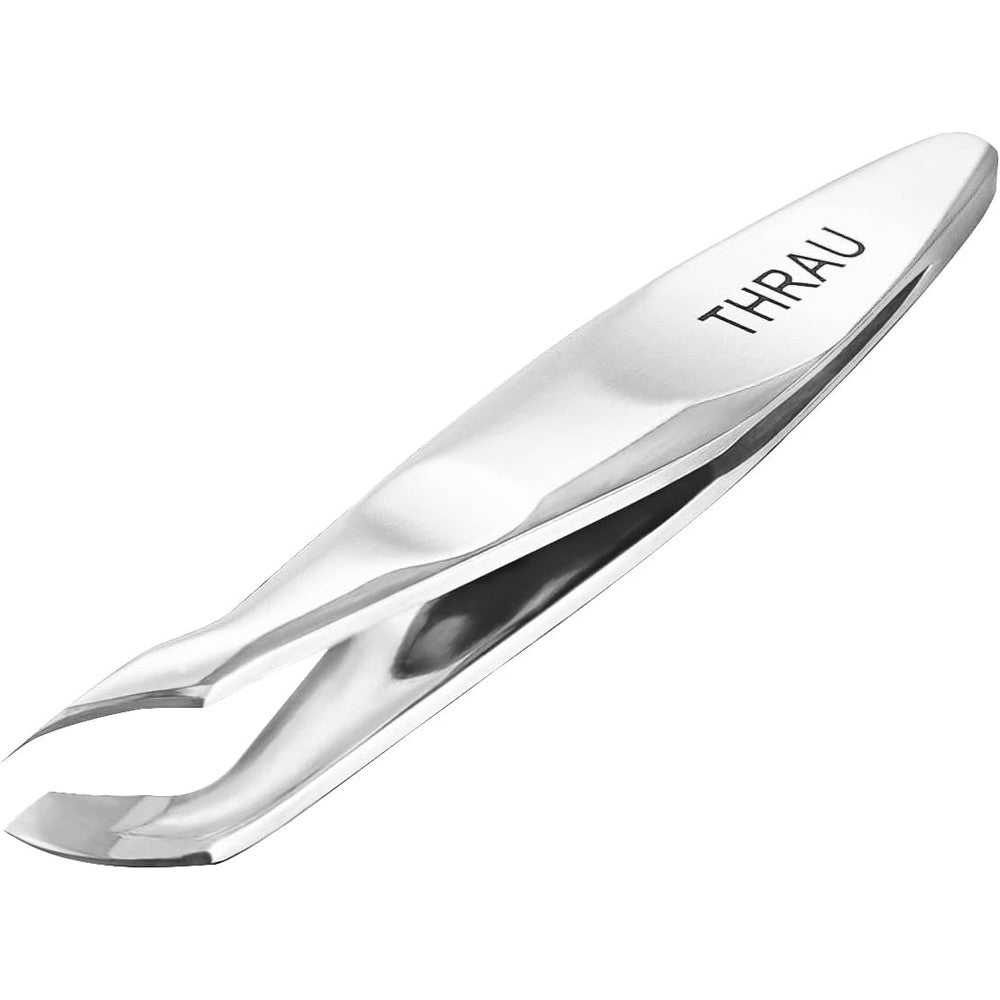 Thrau mini stainless steel cuticle trimmer front view for professional nail grooming
