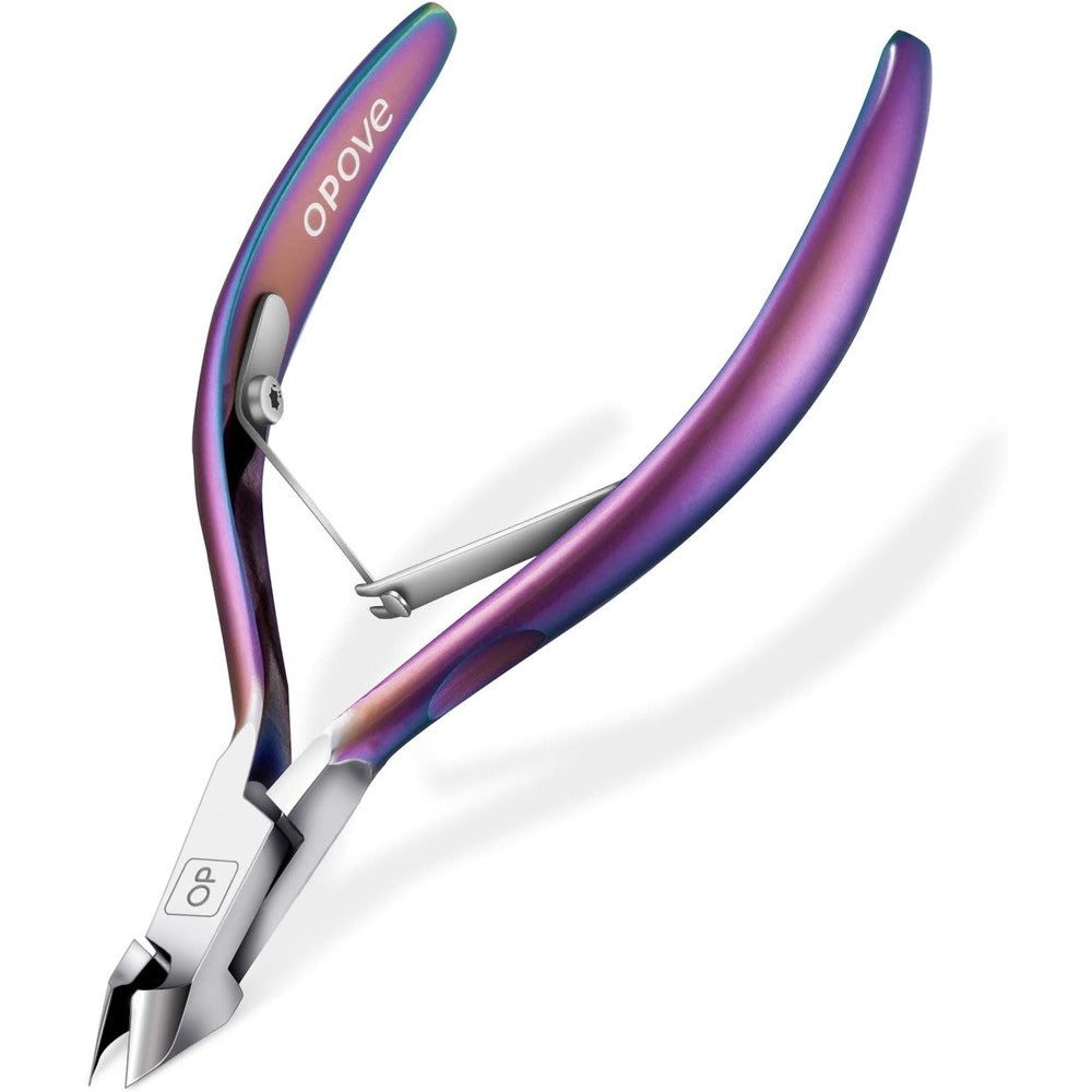 Opove X7 rainbow gradient cuticle nipper front view
