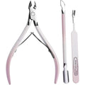 Kylara Cuticle Trimmer Set 3 in 1 front view of professional manicure tools