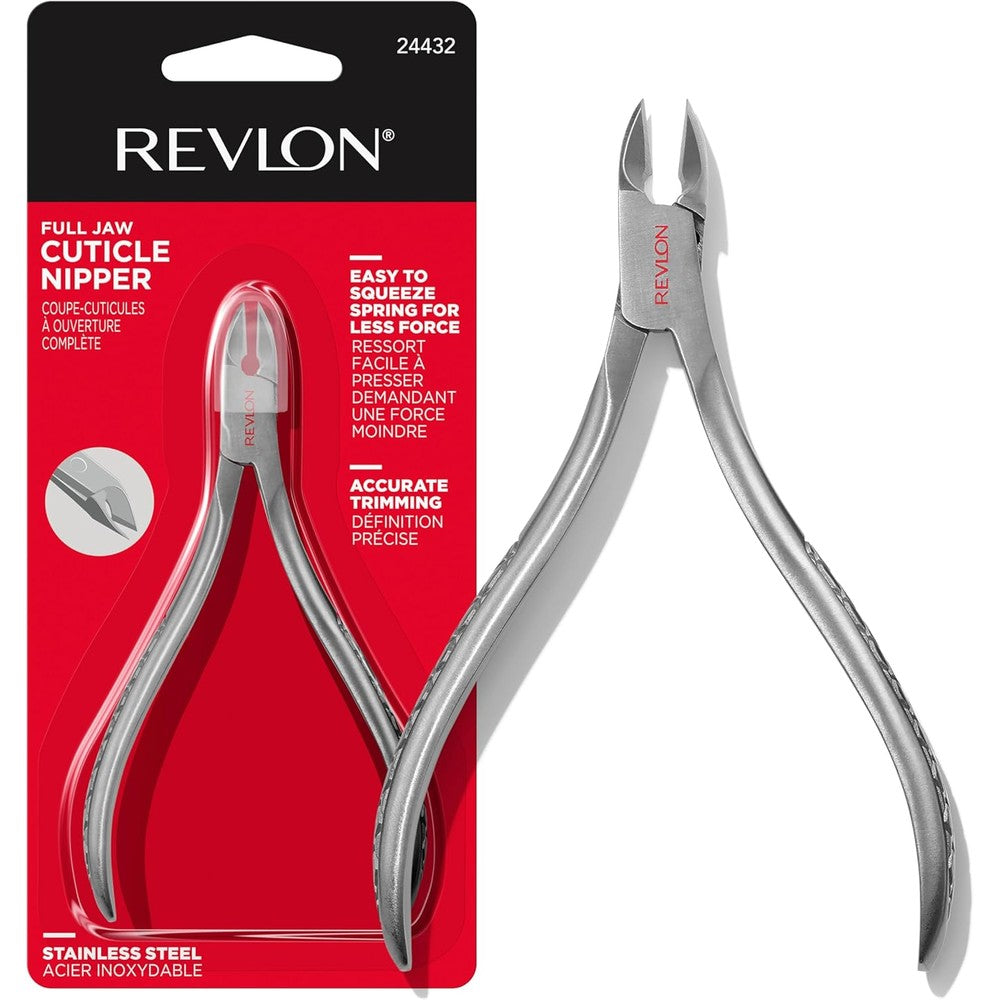 Revlon Full Jaw Cuticle Nipper stainless steel manicure tool front view