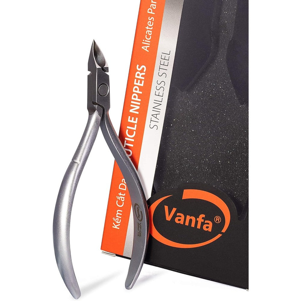 Vanfa Cuticle Nippers front view professional stainless steel cuticle trimmer tool