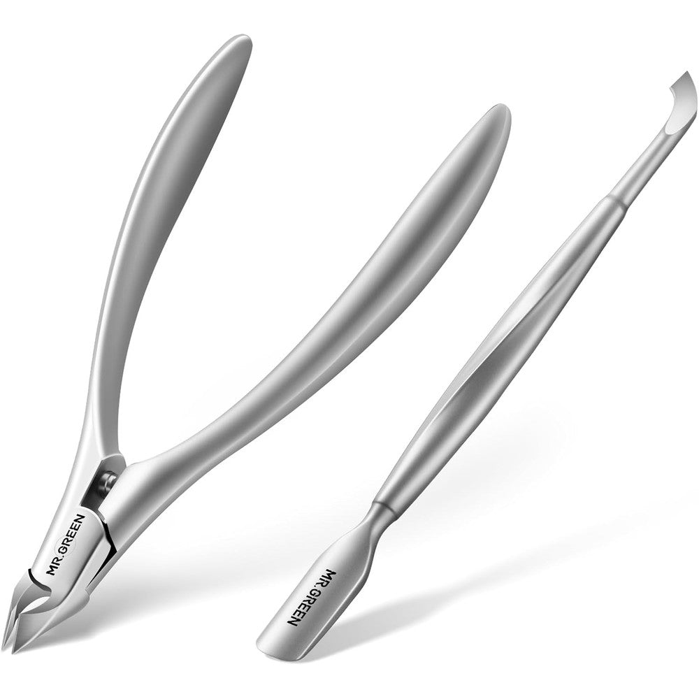 MR.GREEN Cuticle Nippers front view of professional stainless steel grooming tool.
