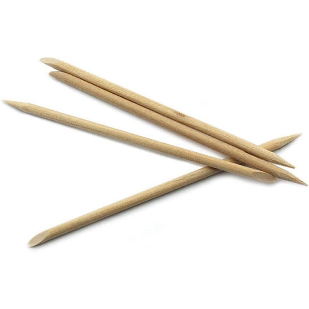 Rolabling orange wood sticks 5 piece set front view