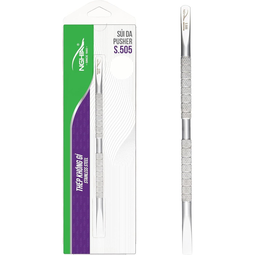 Nghia S-505 Stainless Steel Cuticle Pusher front view