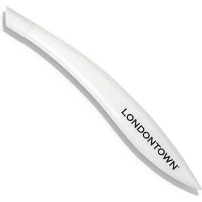 Londontown cuticle pusher tool with white rubber tip front view