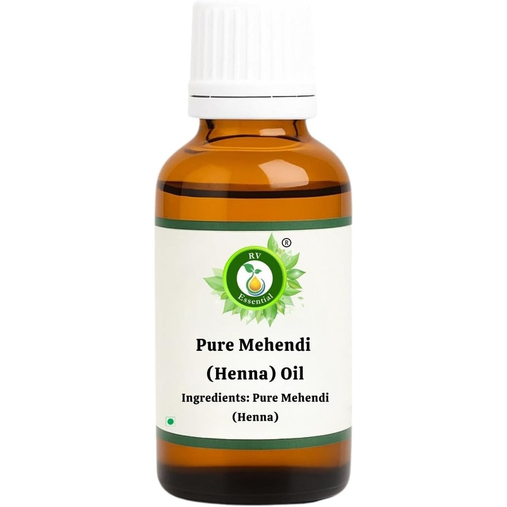 R V Essential Pure Mehendi Henna Oil front view bottle