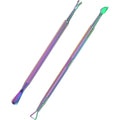 Opove P1 Color Gradient Stainless Steel Cuticle Pusher Set Front View