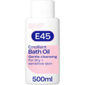E45 Emollient Bath Oil front view bottle packaging skincare