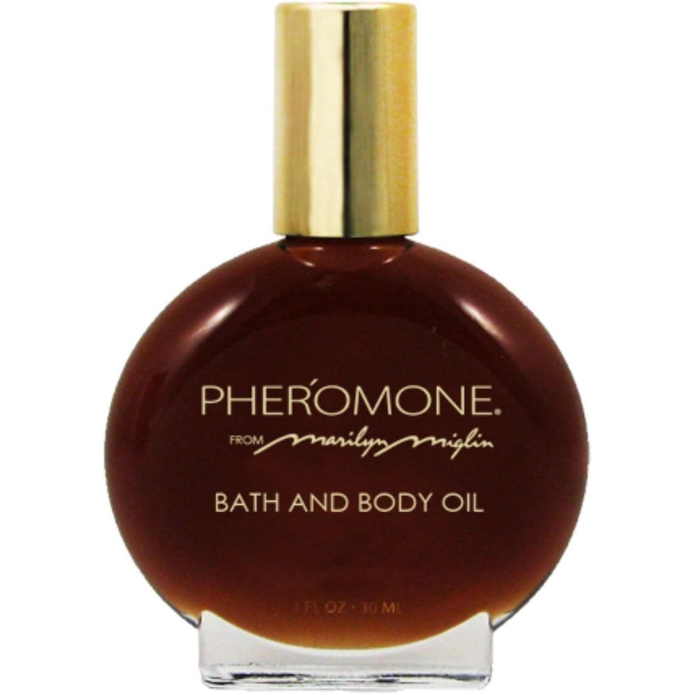 Marilyn Miglin Pheromone Bath And Body Oil front view luxury perfume bottle
