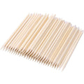 Btyms orange wood stick cuticle pusher front view