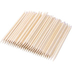 Btyms orange wood stick cuticle pusher front view