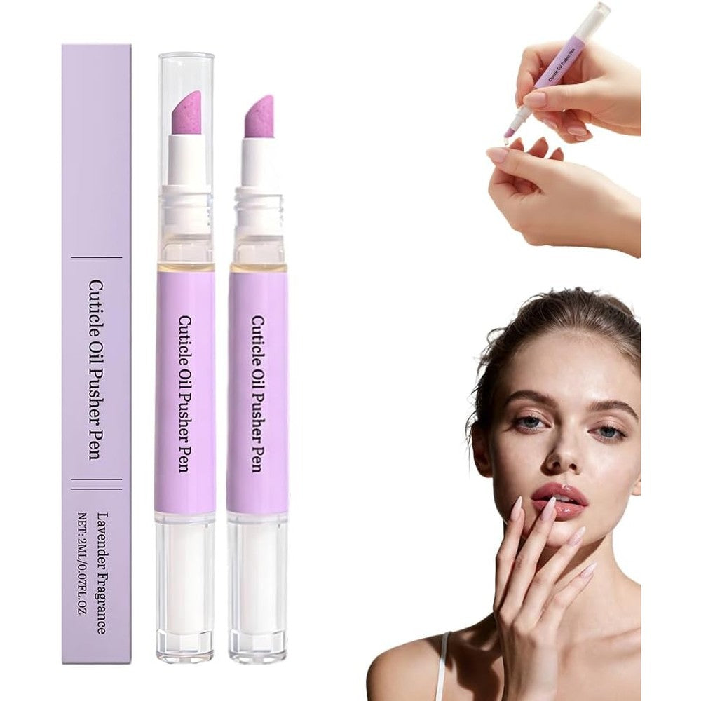 Shellfairy 3 in 1 cuticle oil pusher pen pack front view showing the sleek portable applicator design.