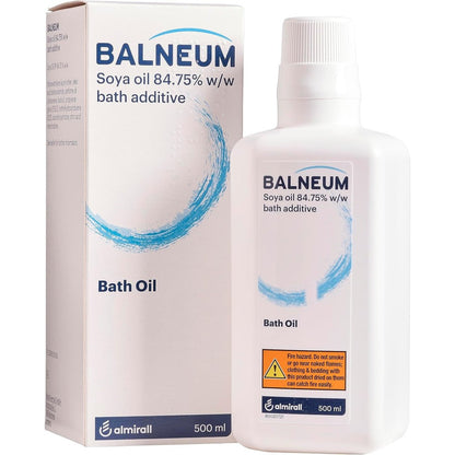 Balneum Medicinal Bath Oil 500ml front view bottle for eczema relief