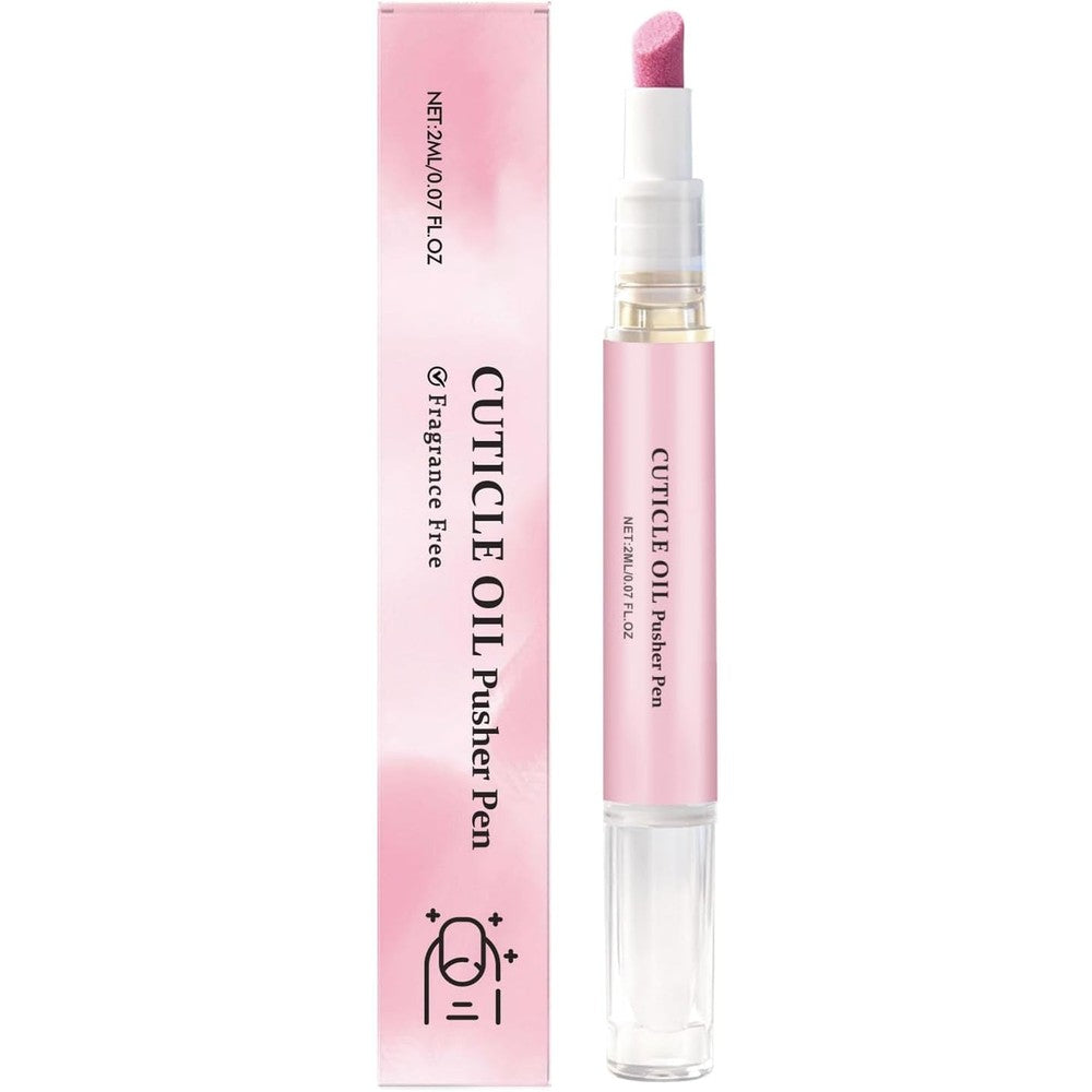Generisch DreamCatching ceramic cuticle pusher and oil pen front view showcasing the pink applicator and packaging box