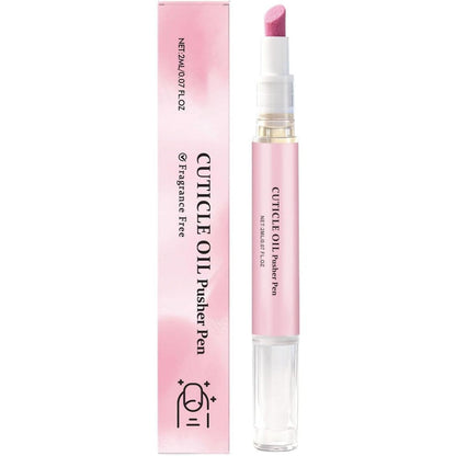 Generisch DreamCatching ceramic cuticle pusher and oil pen front view showcasing the pink applicator and packaging box