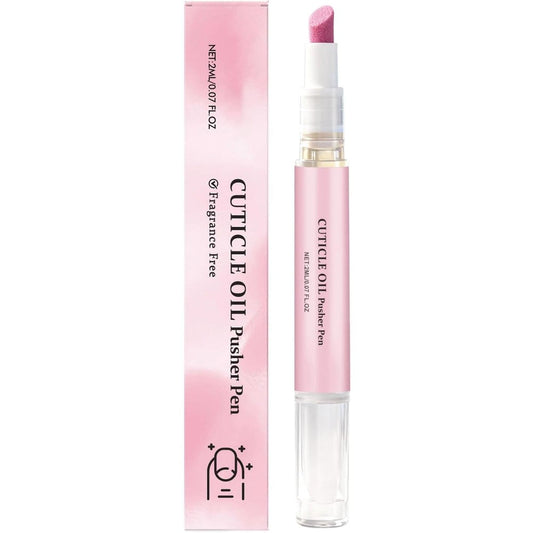 Generisch DreamCatching ceramic cuticle pusher and oil pen front view showcasing the pink applicator and packaging box