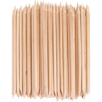 Yolcar 100 pieces orange wood nail sticks front view for manicure