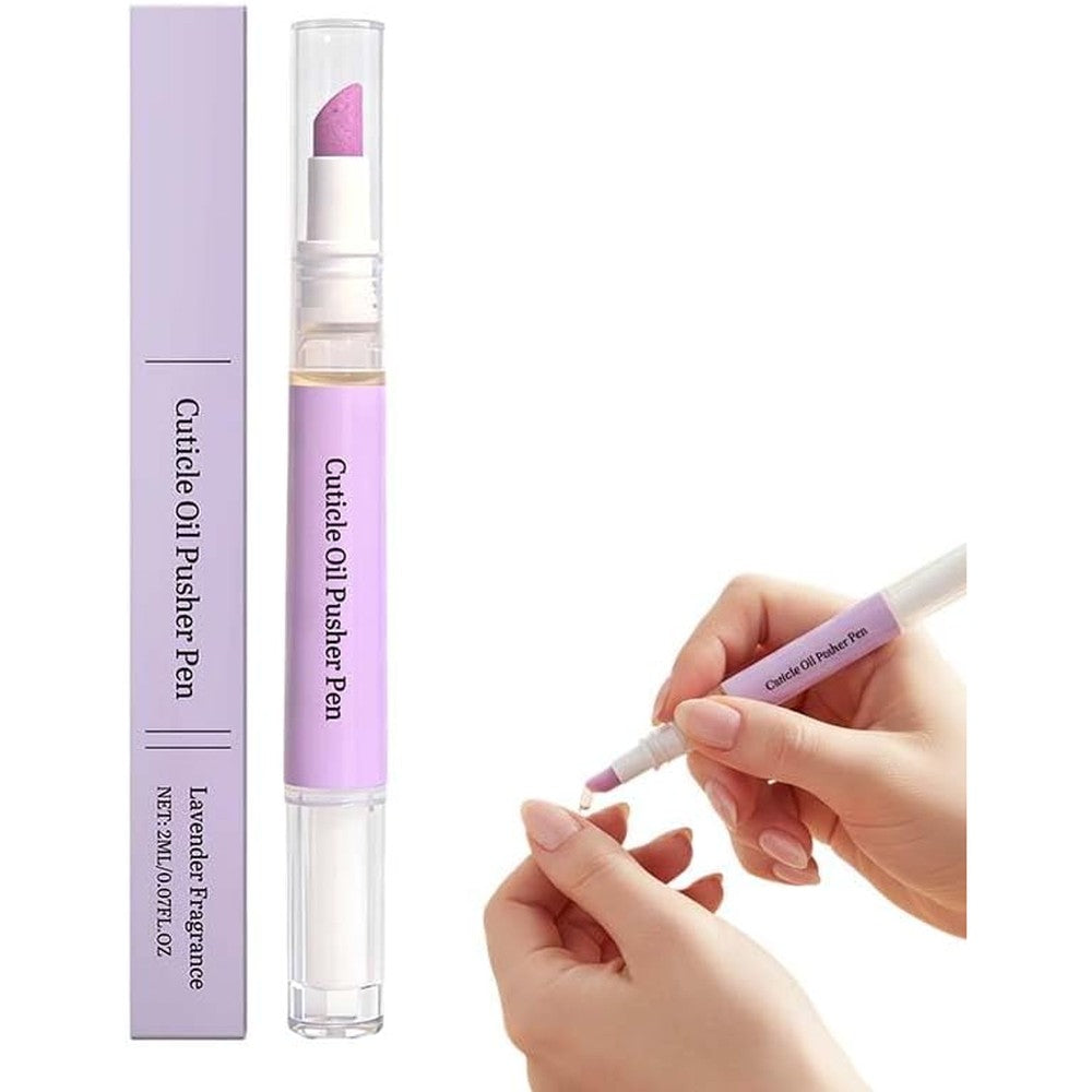 GOAL ZONE 2-in-1 cuticle oil pusher pen front view showing ceramic tip